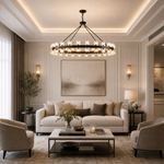 14-Light Platinum Leaf Staircase Light - Gold