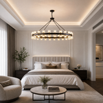 14-Light Platinum Leaf Staircase Light - Gold