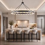14-Light Platinum Leaf Staircase Light - Gold