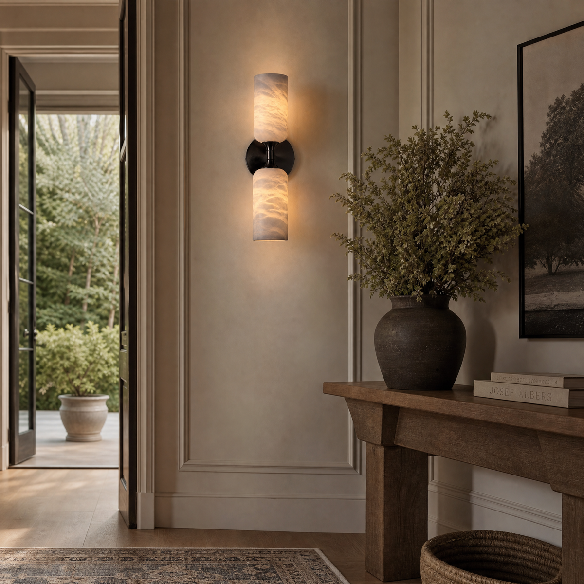 14'' Modern Spanish Alabaster Wall Sconce