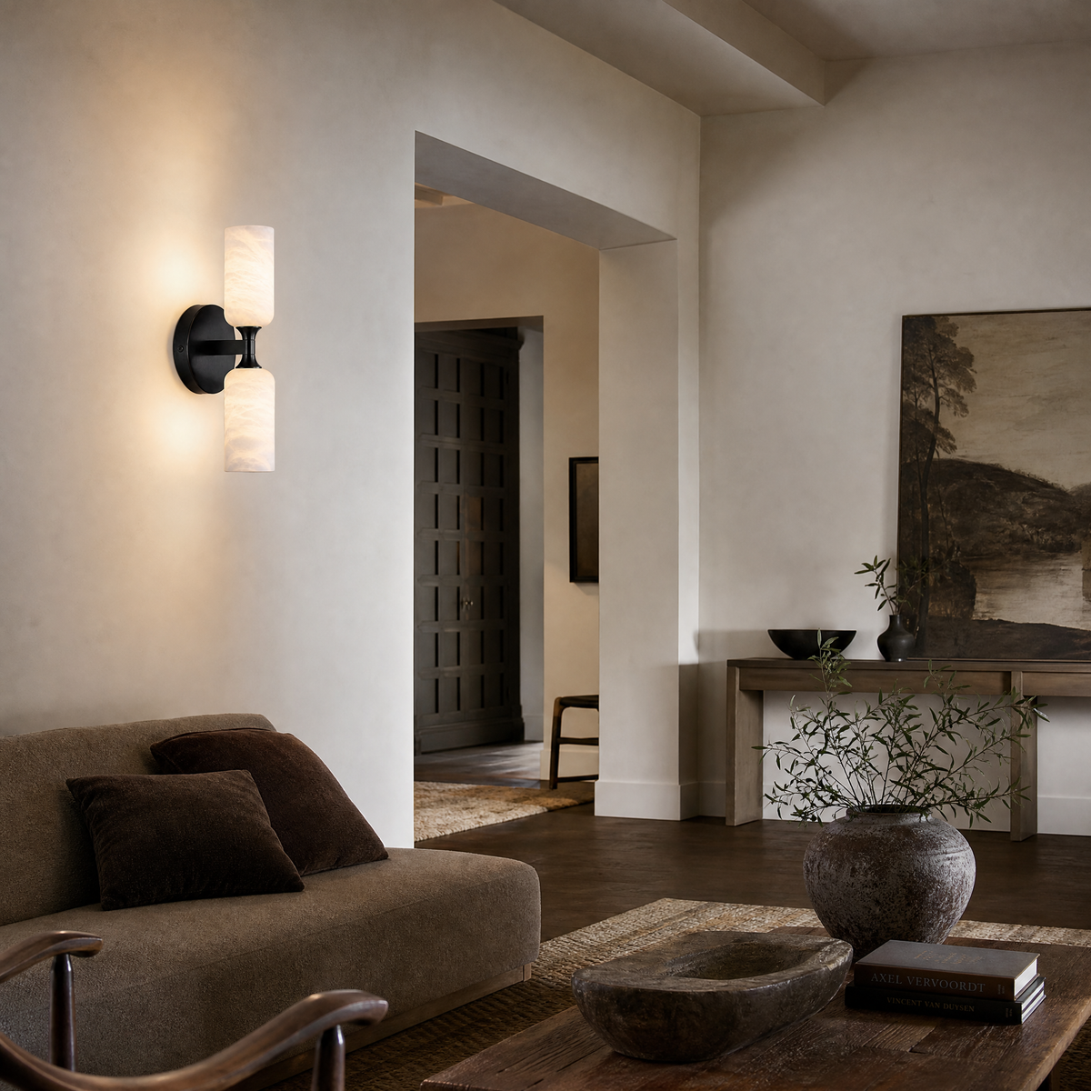 14'' Modern Spanish Alabaster Wall Sconce