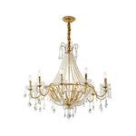 Gold Crystal Chandelier with Multi Head Luxurious Elegance