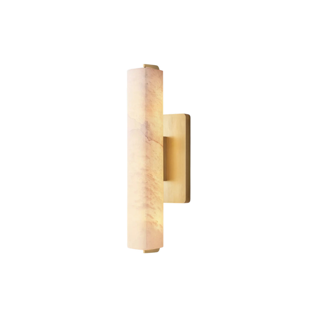 Elegant Alabaster Handcrafted Brass and Bronze Wall Sconce 15’’ / Brass