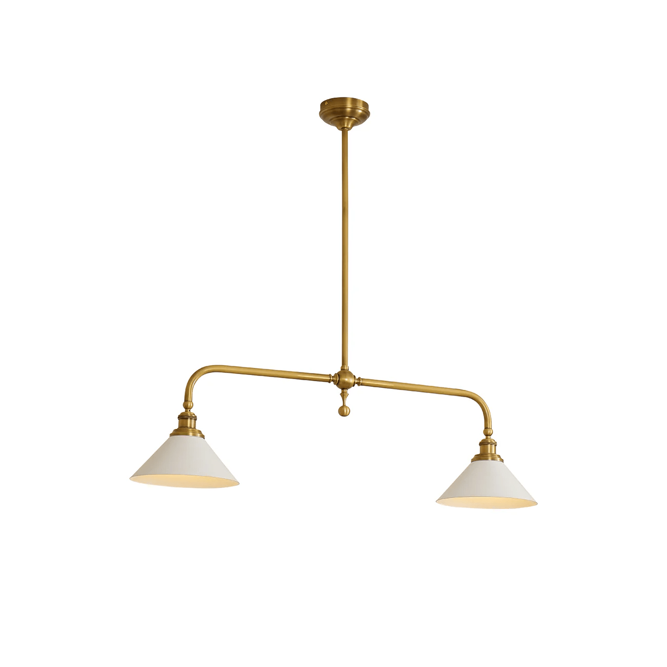 Bridgemont Brass & Aluminum Dual-Light Pendant for Modern Islands