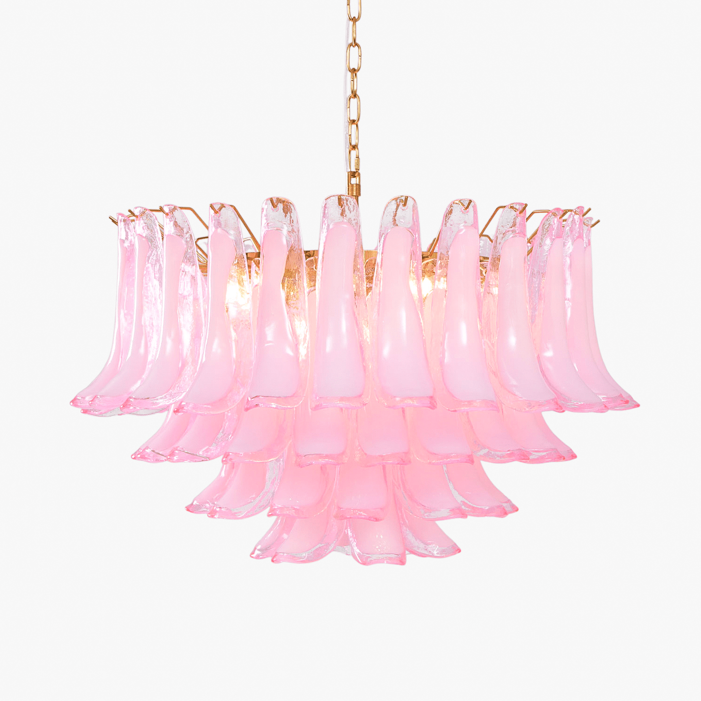 Fiora Pink Glass Chandelier - YIOSI