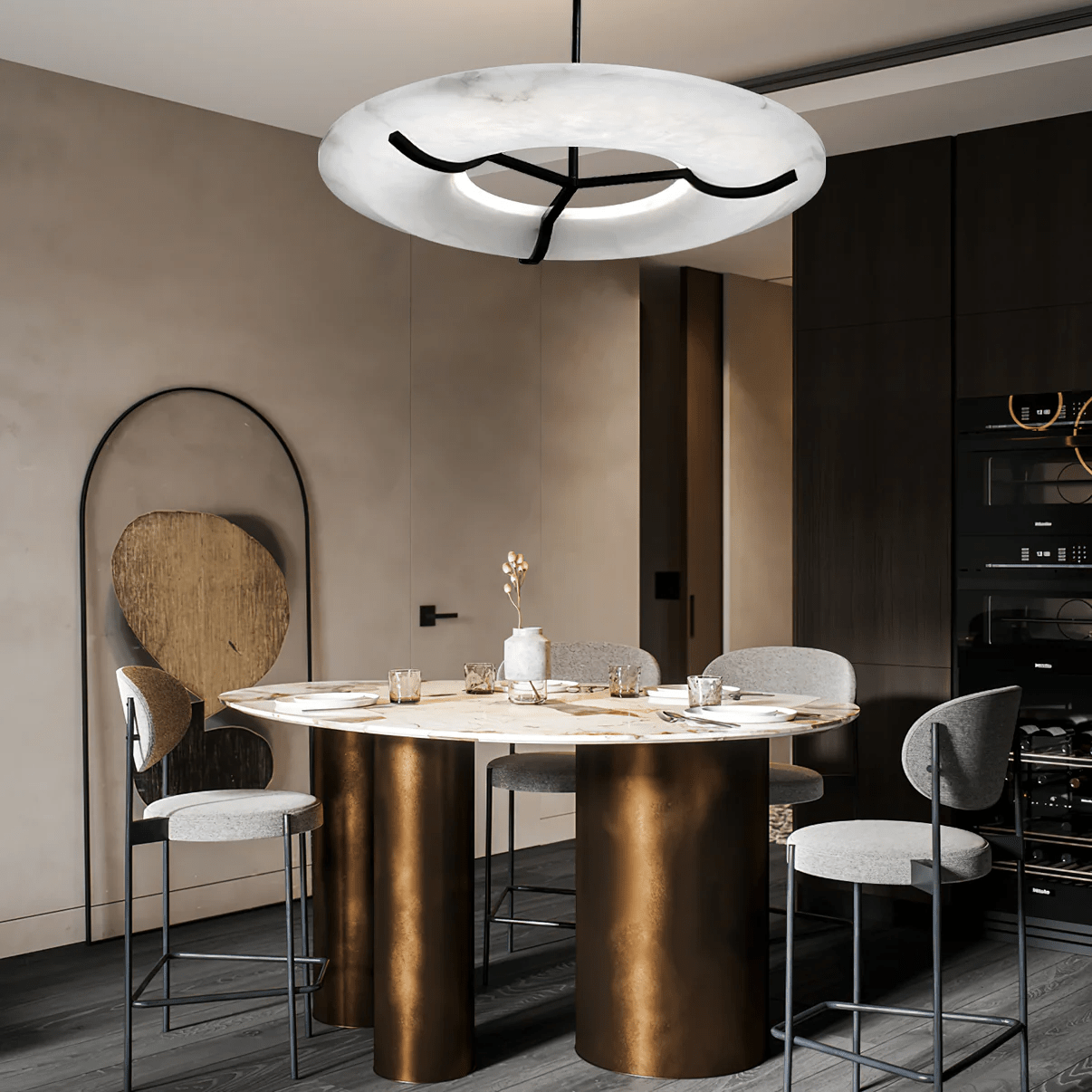 Carve Alabaster Pendant Light - YIOSI