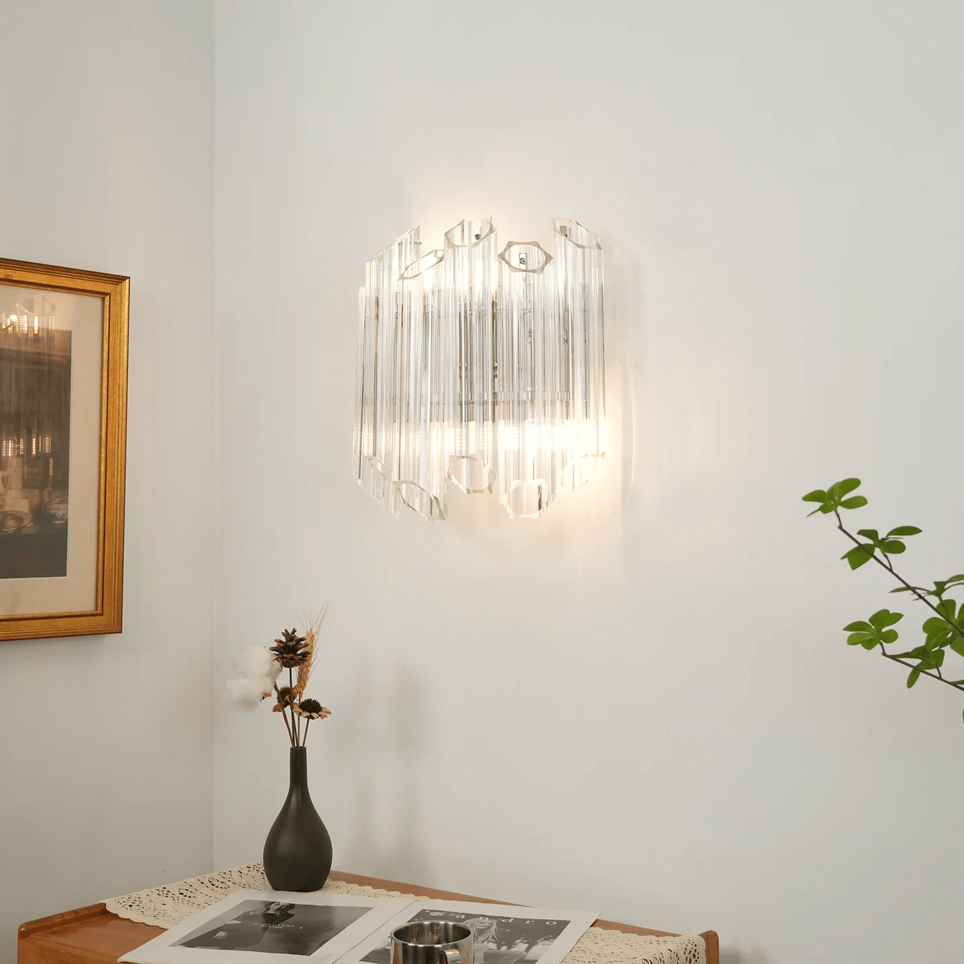 Clear Palermo Murano Wall Lamp - YIOSI