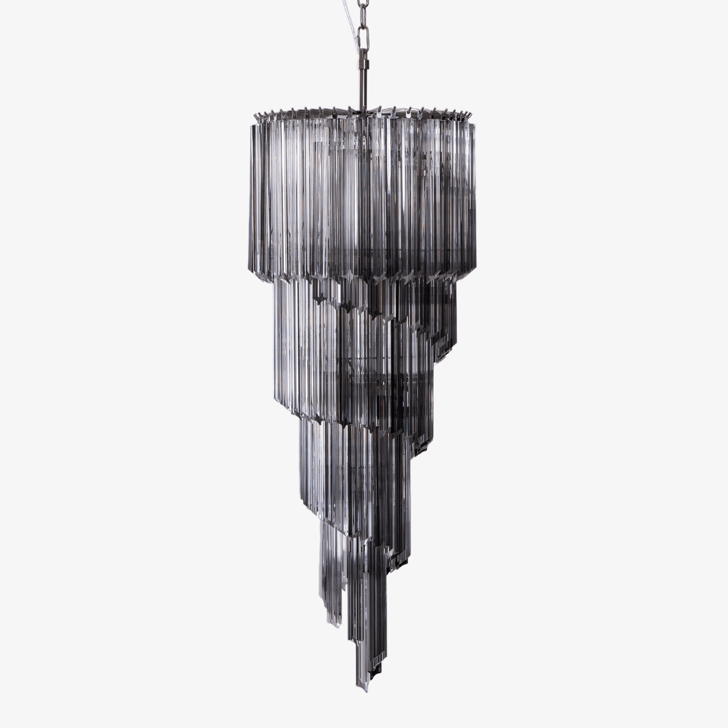 Lucente Noir Spiral Chandelier - YIOSI