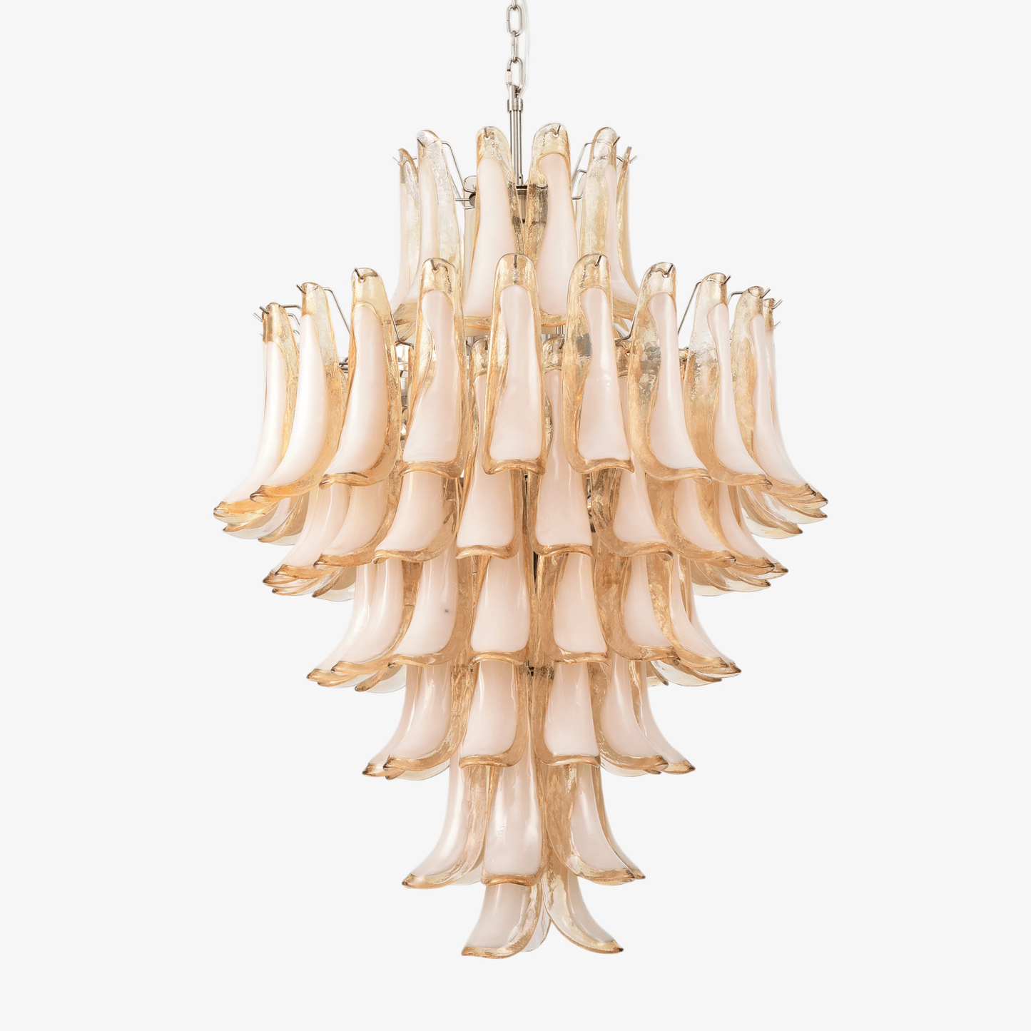 Amber Cloud Murano Glass Petals Chandelier - YIOSI