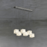 Elegant Alabaster Box Chandelier with LED or Edison Options