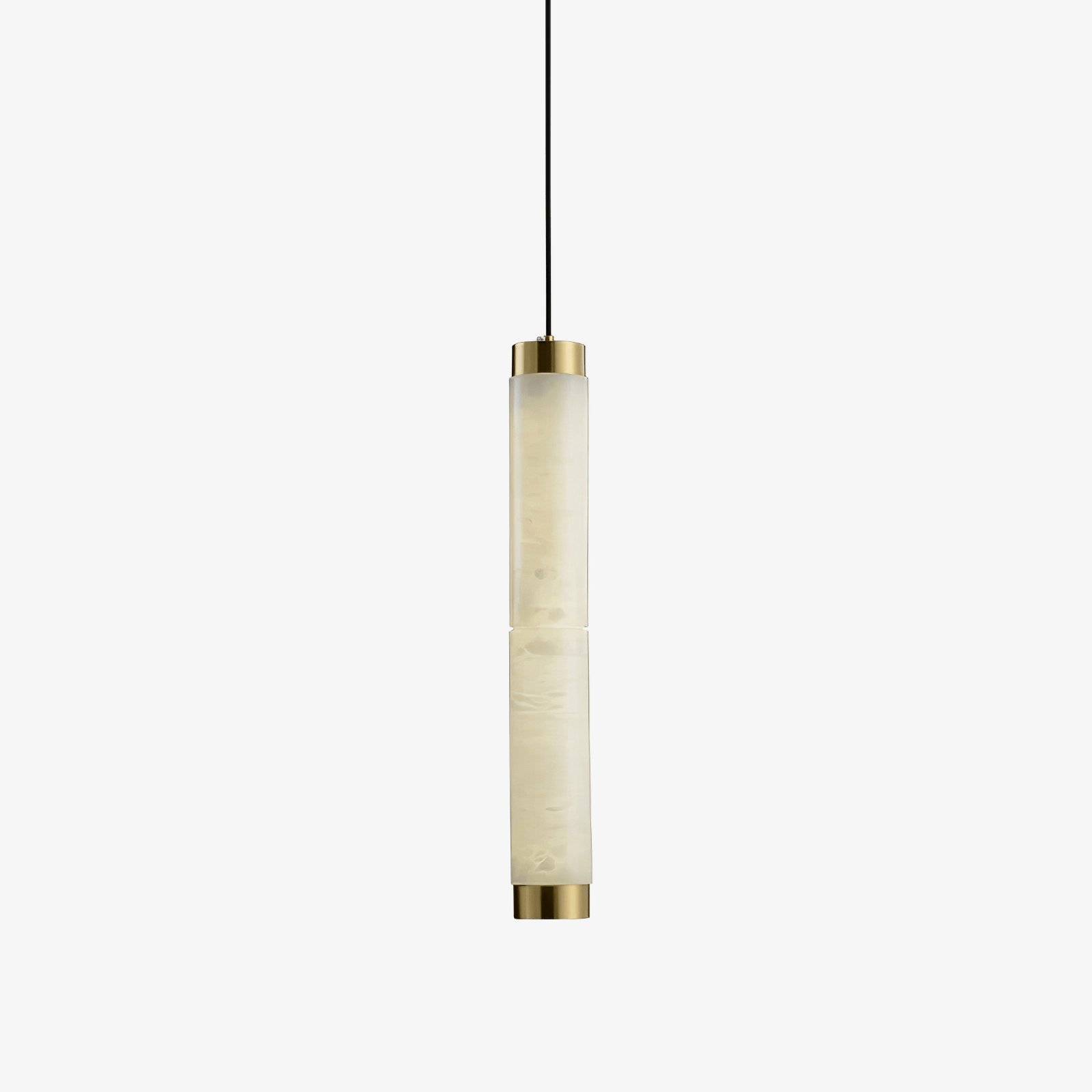 Aria Brushed Brass Alabaster Pendant Lamp – Elegant Ceiling Light