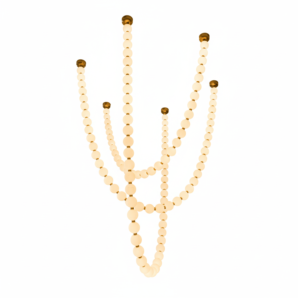 Pearl Glass Necklace Balls Chandelier - YIOSI