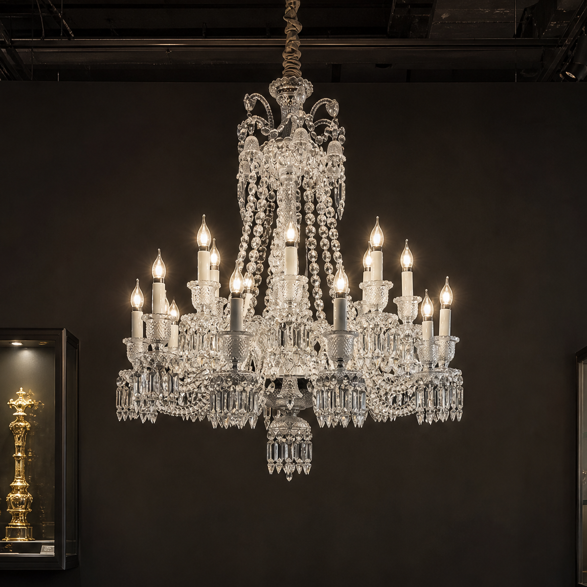 18-Light Candle Crystal Chandelier