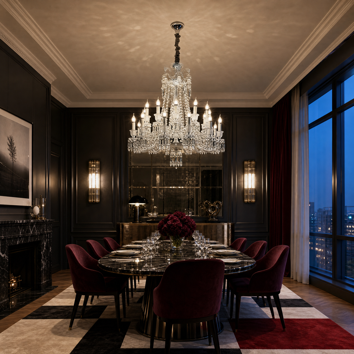 18-Light Candle Crystal Chandelier