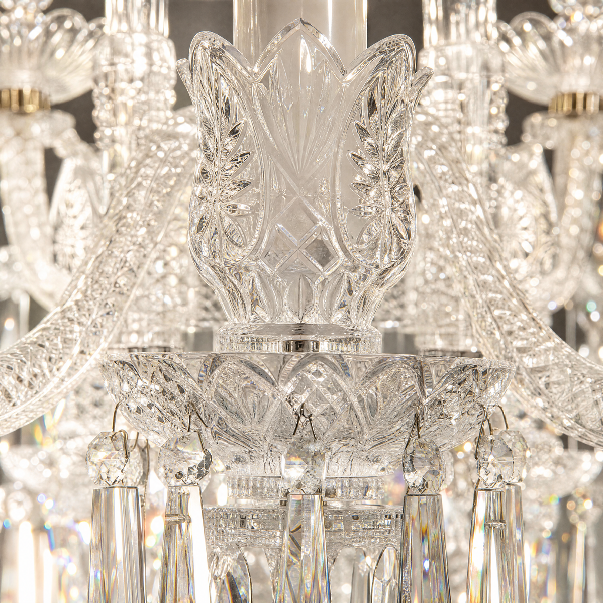 18-Light Candle Crystal Glass Chandelier