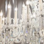 18-Light Candle Crystal Glass Chandelier