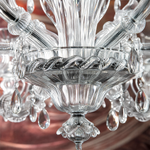 18-Light Tiered Fluted Glass Crystal Chandelier