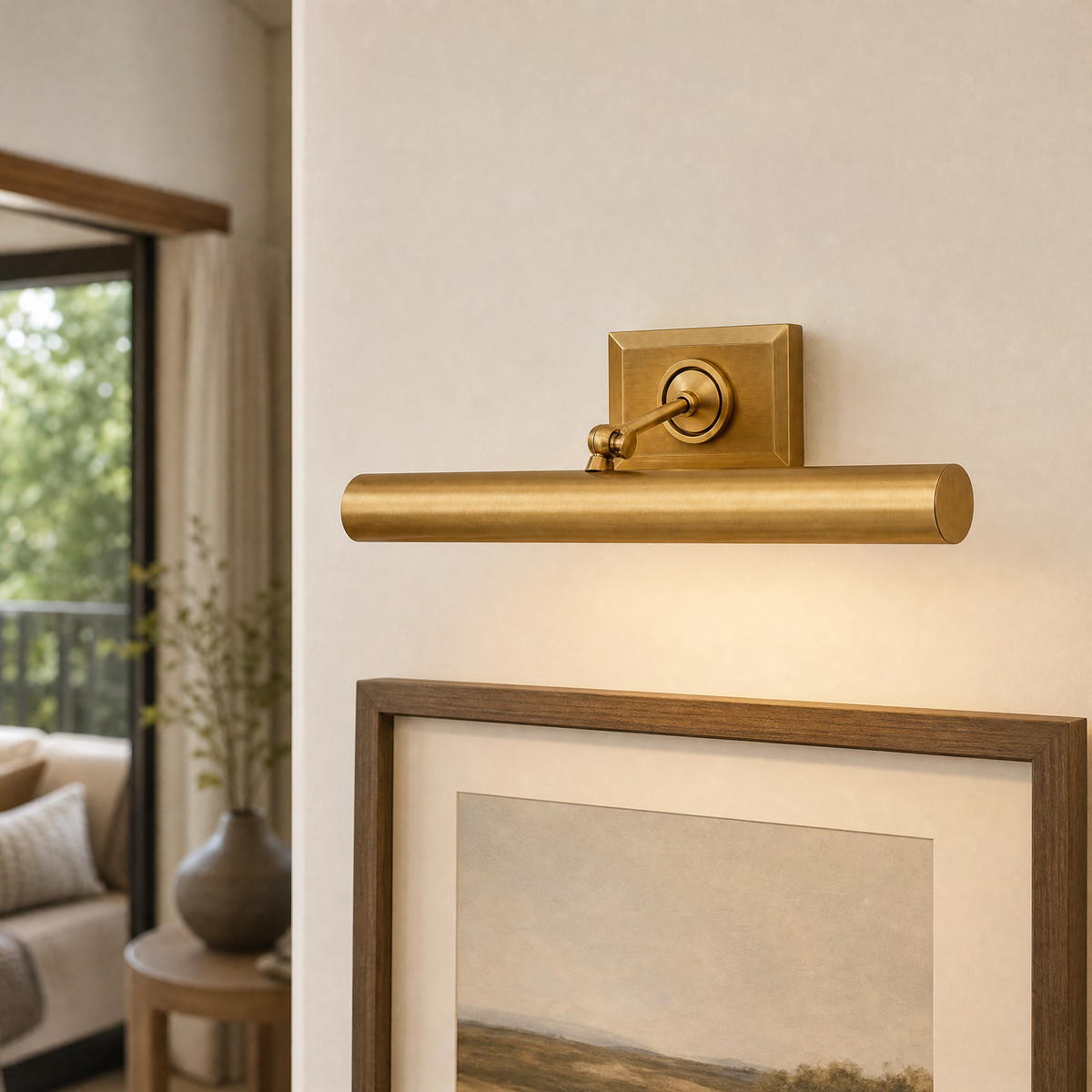 18'' Solid Brass Hardwired Picture Light