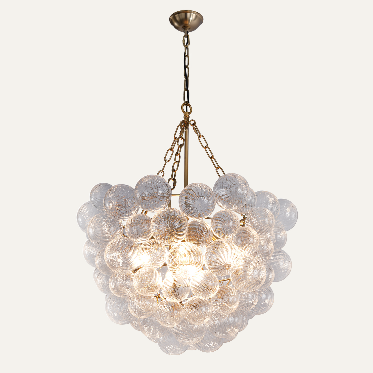 Glass Bubble Round Pendant 610 - Copper