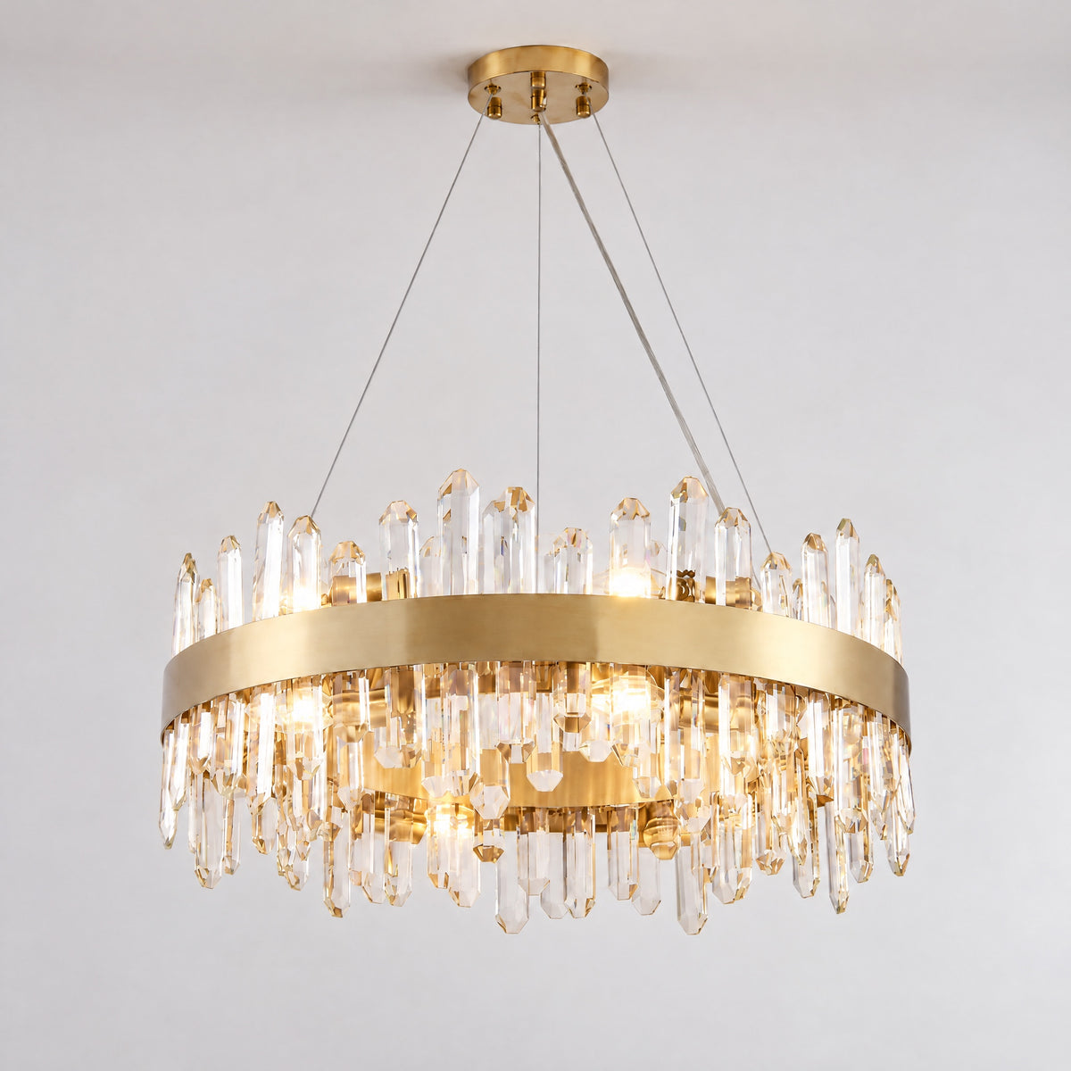 19.6'' Luxury Round 2-Tier K9 Crystal Chandelier