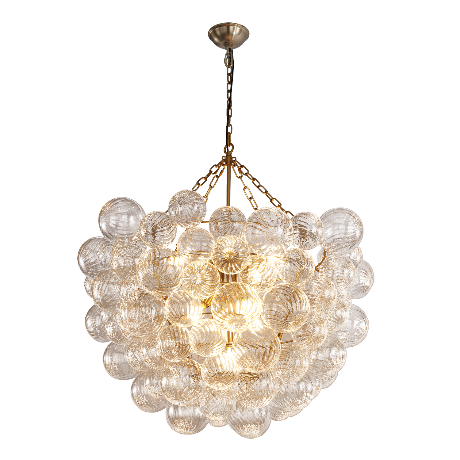 Glass Bubble Round Pendant 915 - Copper