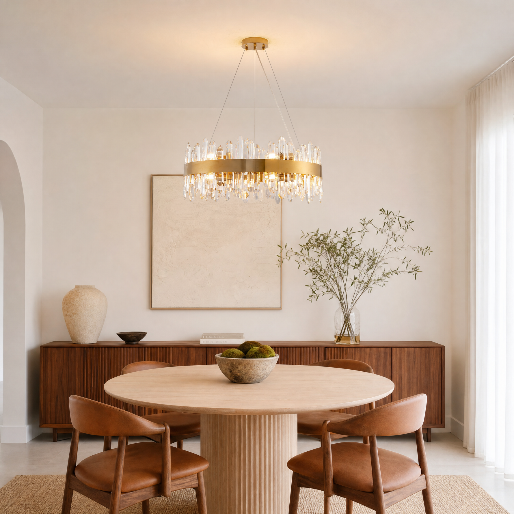 19.6'' Luxury Round 2-Tier K9 Crystal Chandelier