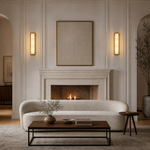 19.7" Brass Natural Alabaster Wall Sconce