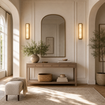 19.7" Brass Natural Alabaster Wall Sconce