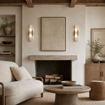 19.7" Modern Natural Alabaster Wall Sconces (Set of 2)