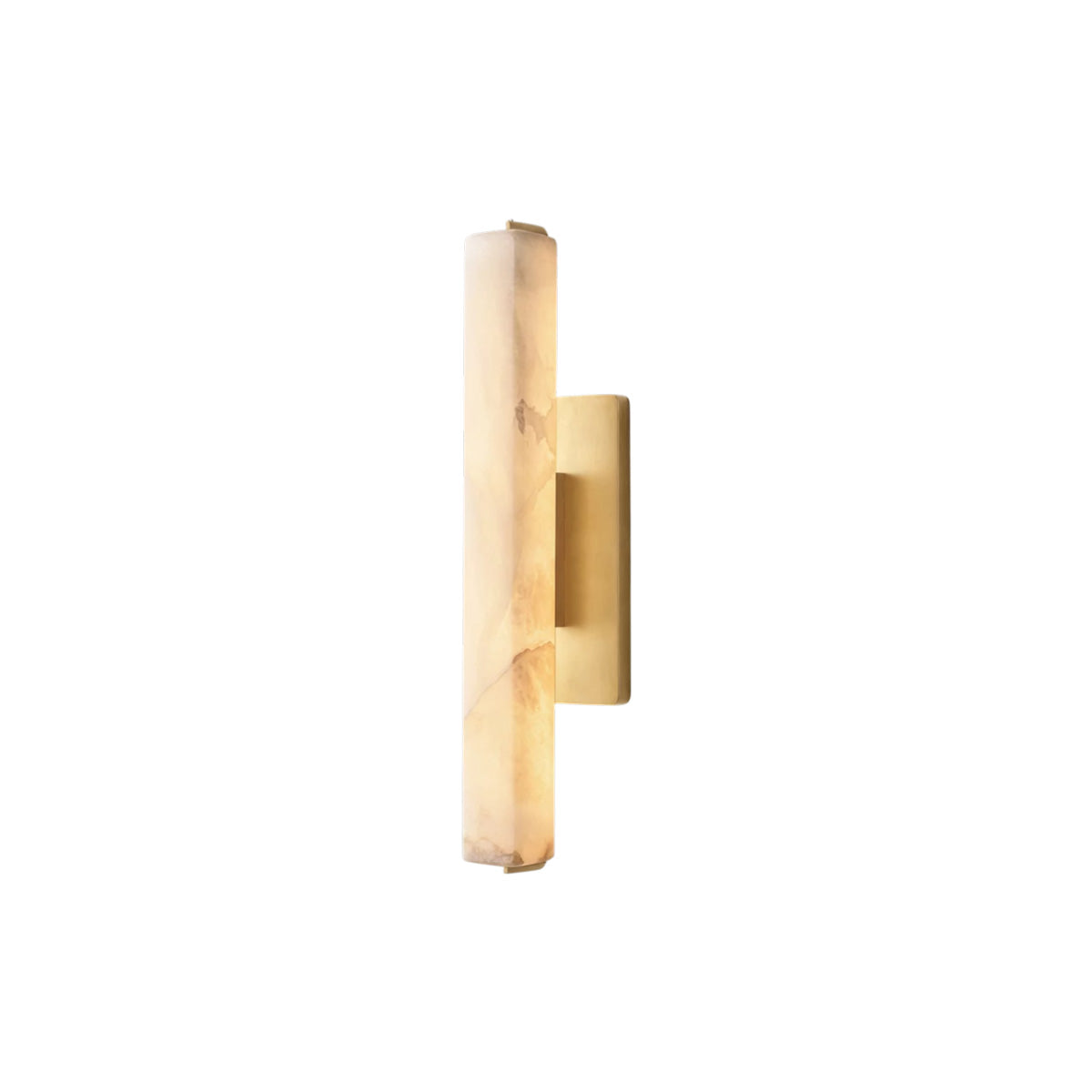 Elegant Alabaster Handcrafted Brass and Bronze Wall Sconce 19“ / Brass
