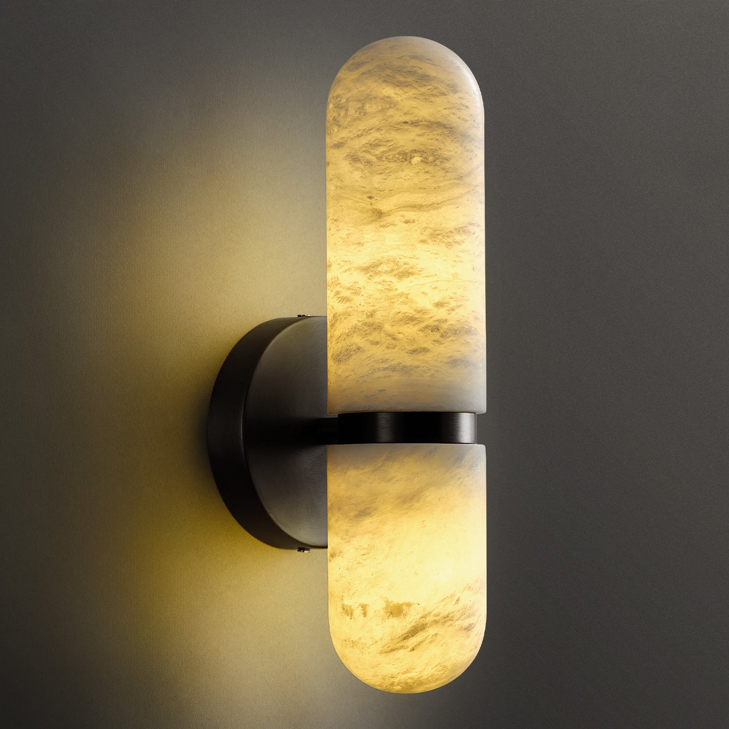 Marble Capsule Wall Sconce H330 Single - Black