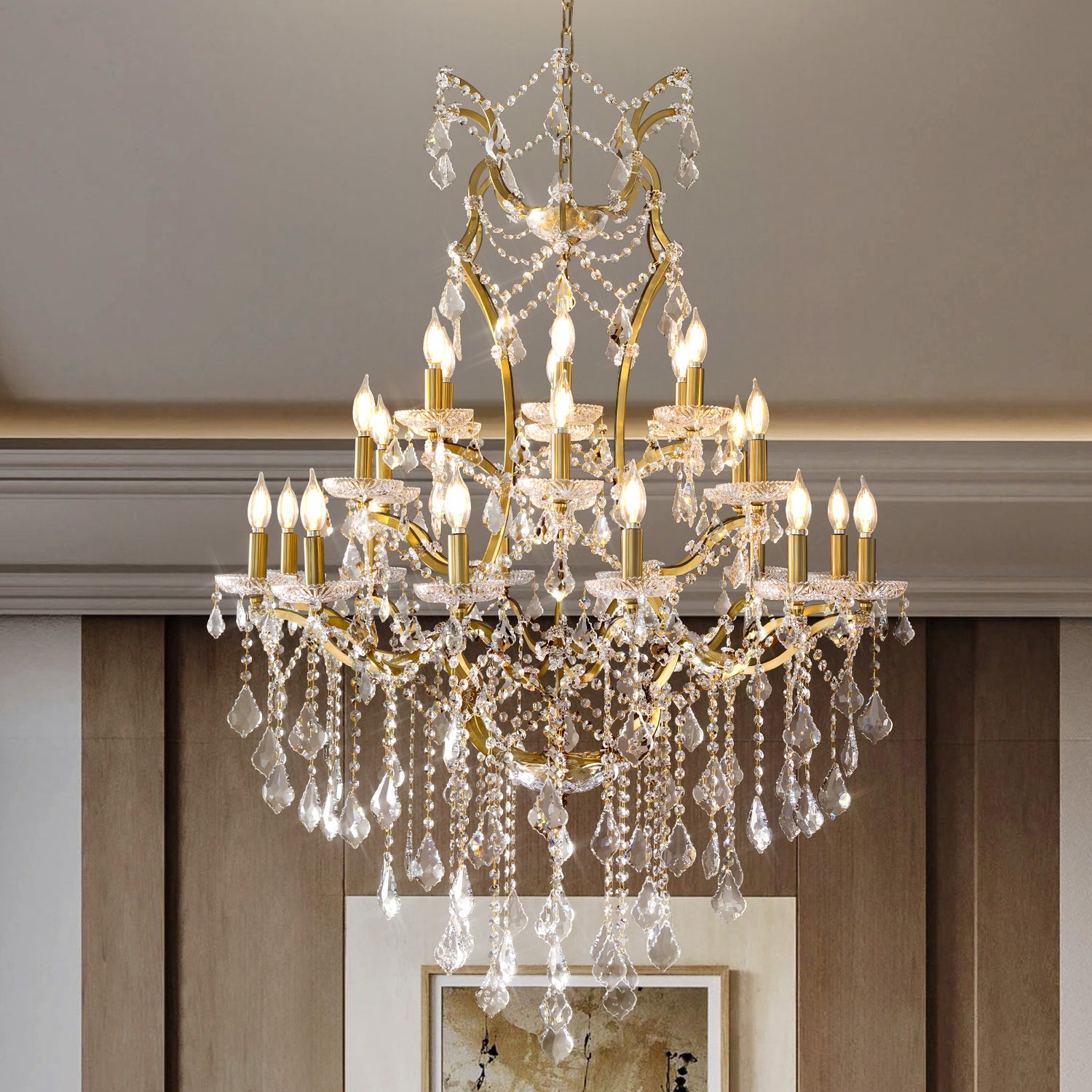 Clear Glass Clip Light D37.4 - Gold