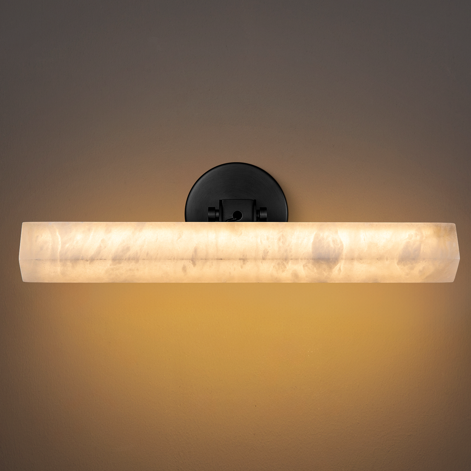 Marble Square Vanity Light 18 Inch - Black