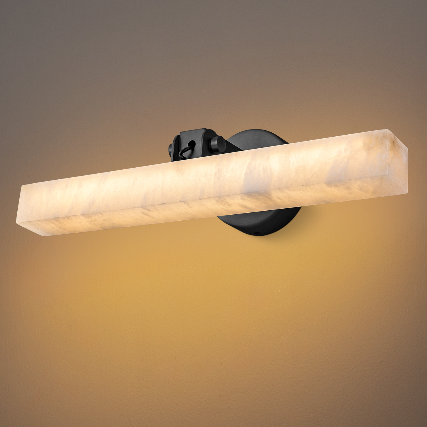 Marble Square Vanity Light 18 Inch - Black