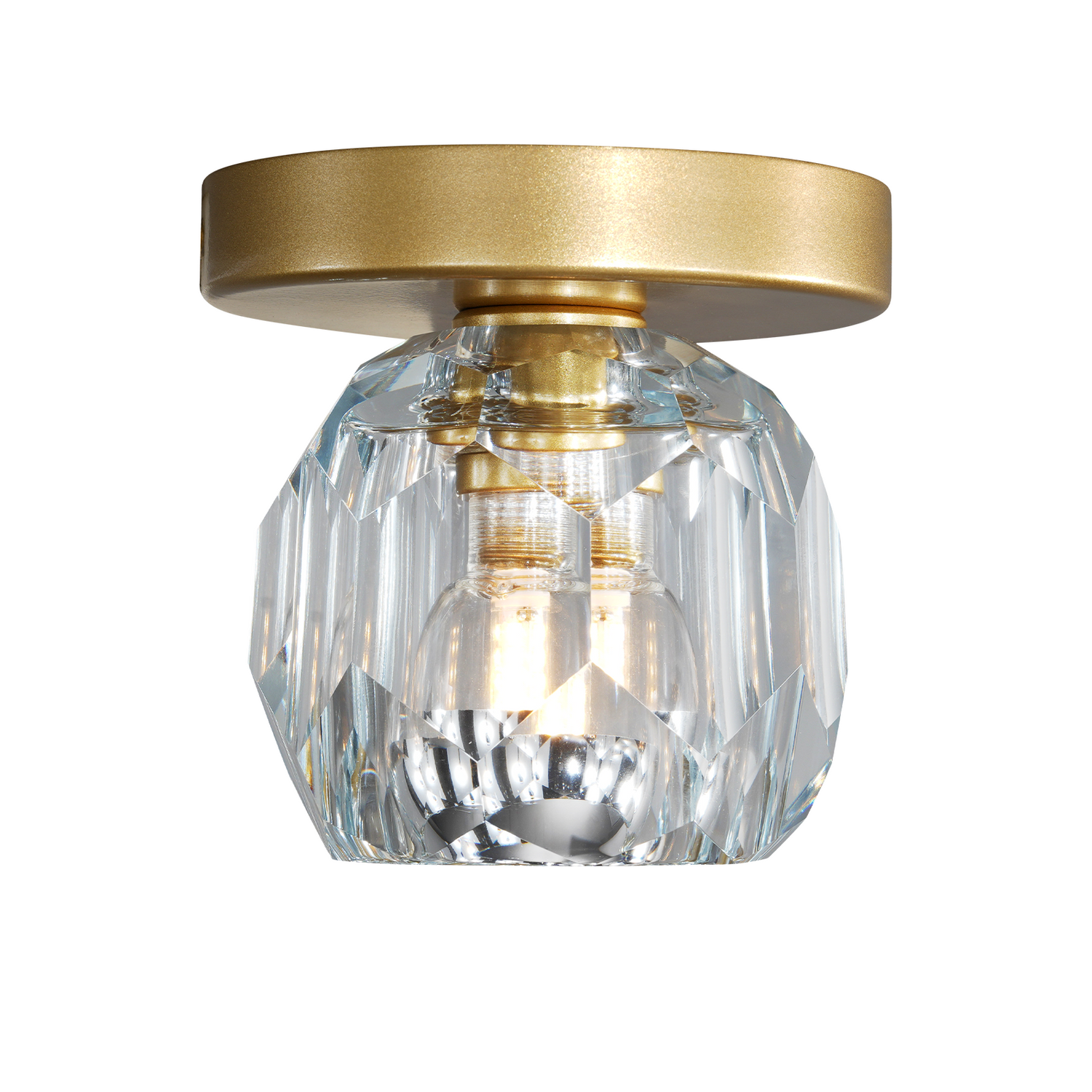 Hexa Globe Flush Mount - Copper