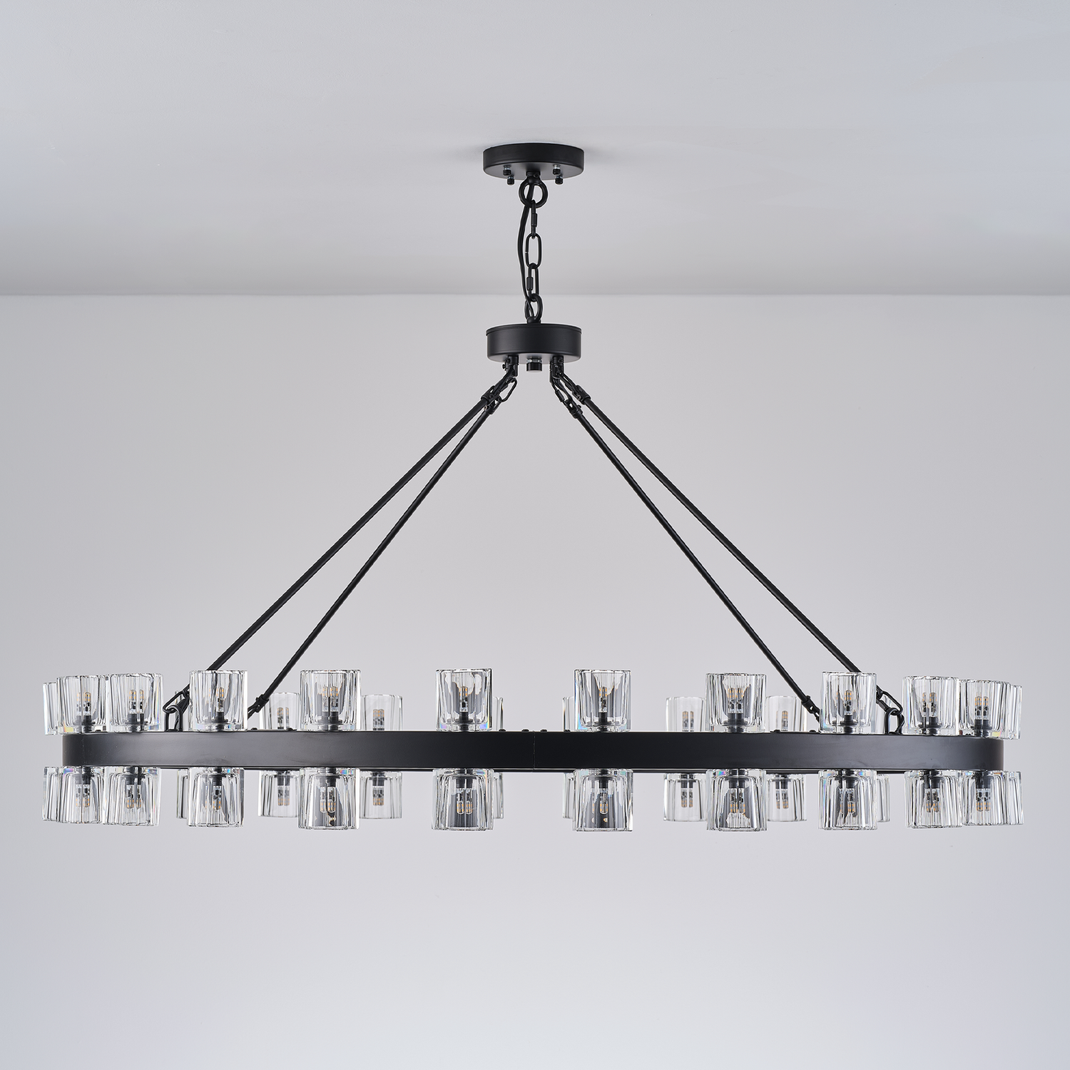 Chain Goblet Duo Round Pendant 1520 - Black