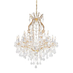 Modern Large Crystal Chandeliers Gold / 24 Light