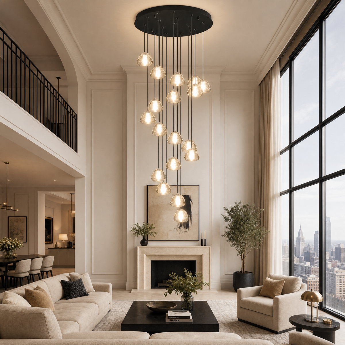 20-Light Bowl-shaped Staircase Lights - Black