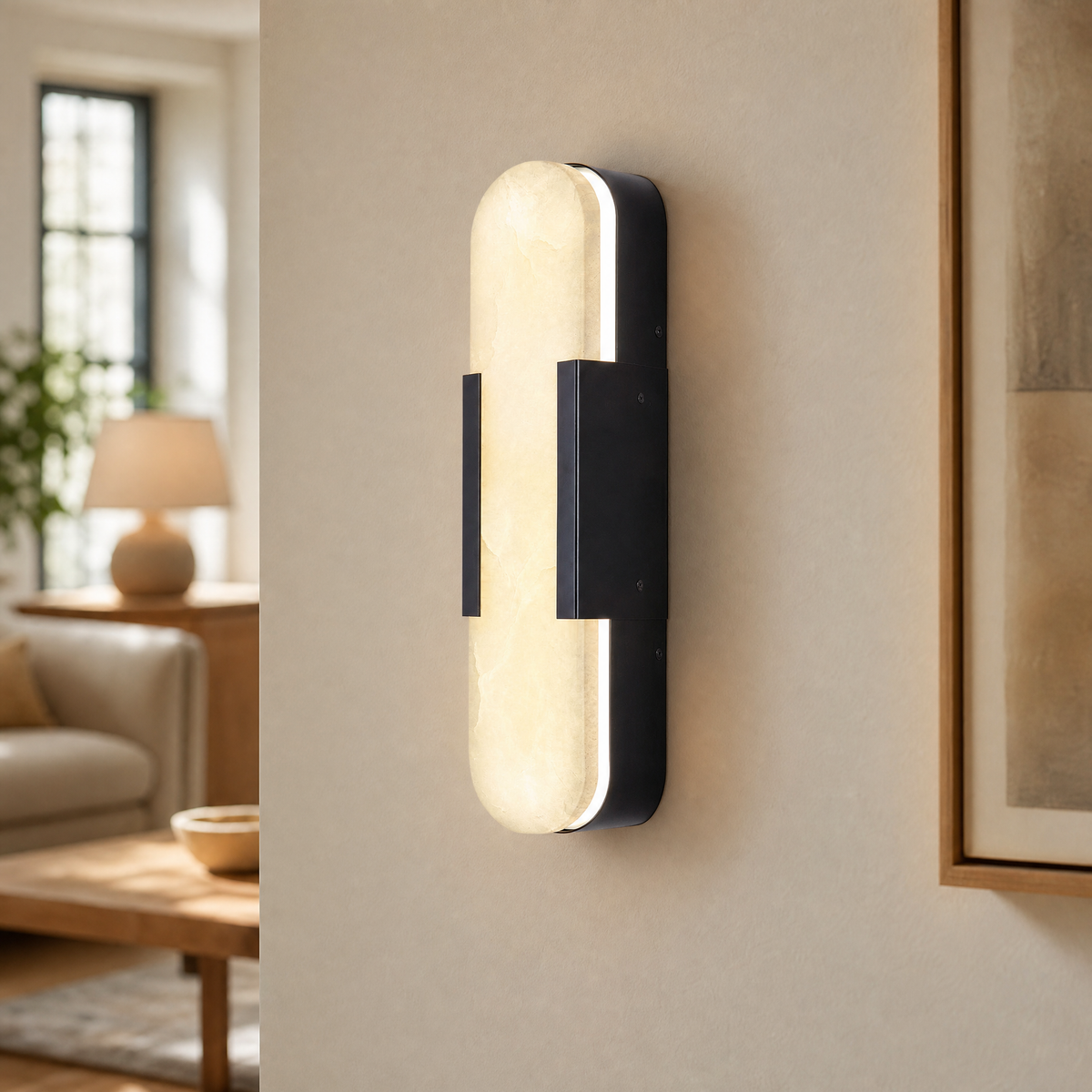 20'' Natural Alabaster Wall Sconces (Set of 2)