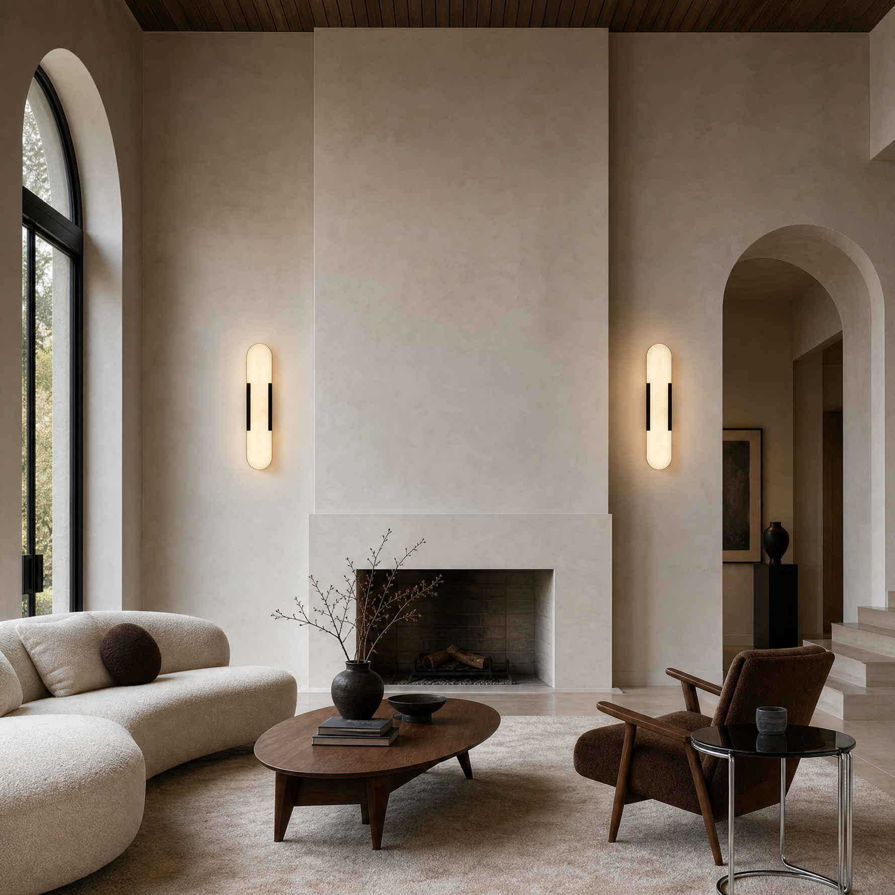 20'' Natural Alabaster Wall Sconces (Set of 2)