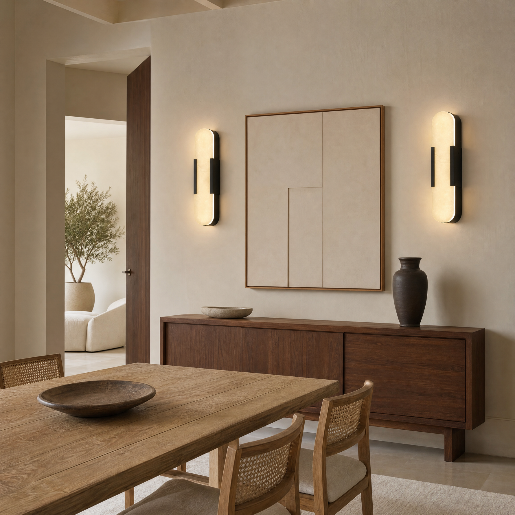 20'' Natural Alabaster Wall Sconces (Set of 2)