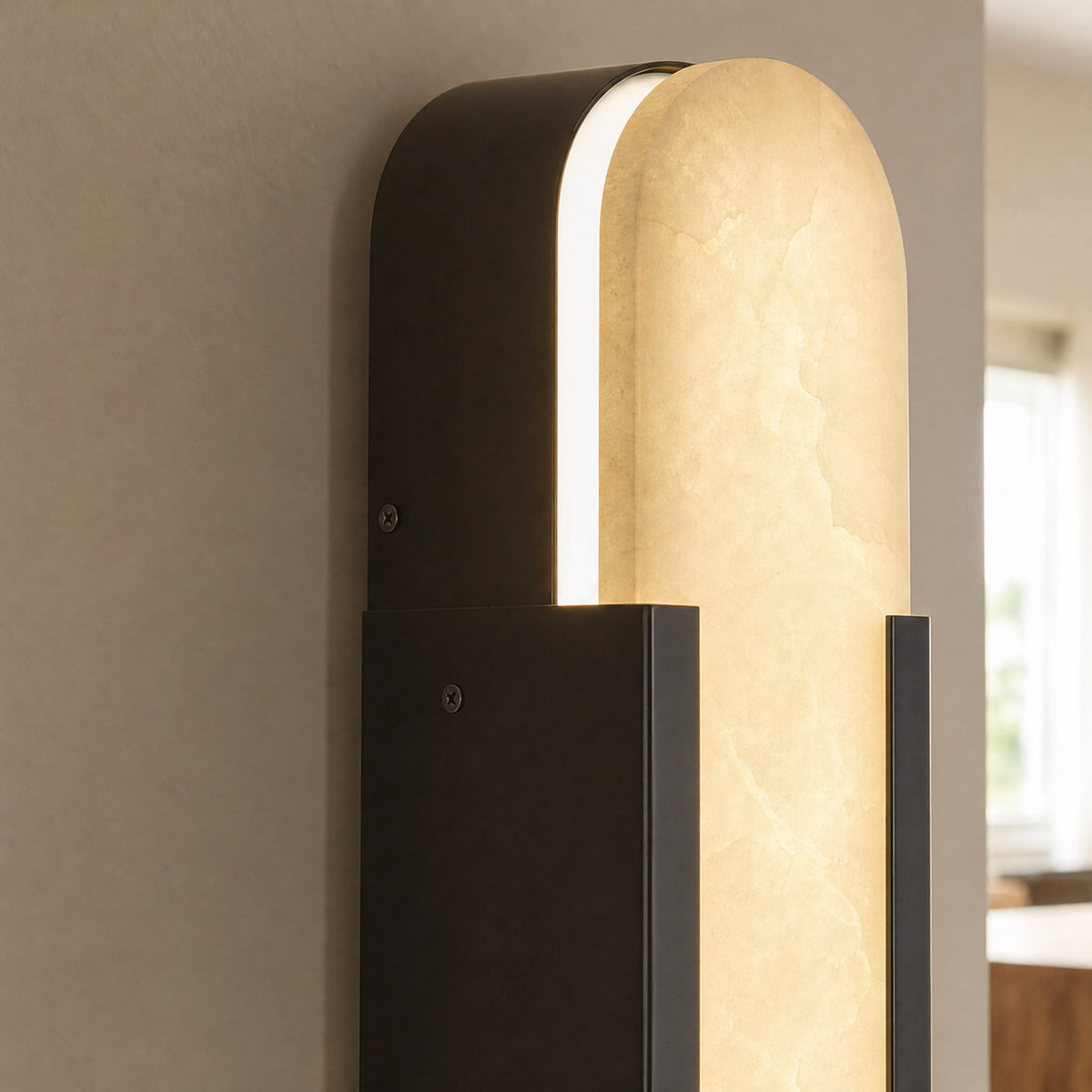 20'' Natural Alabaster Wall Sconces (Set of 2)
