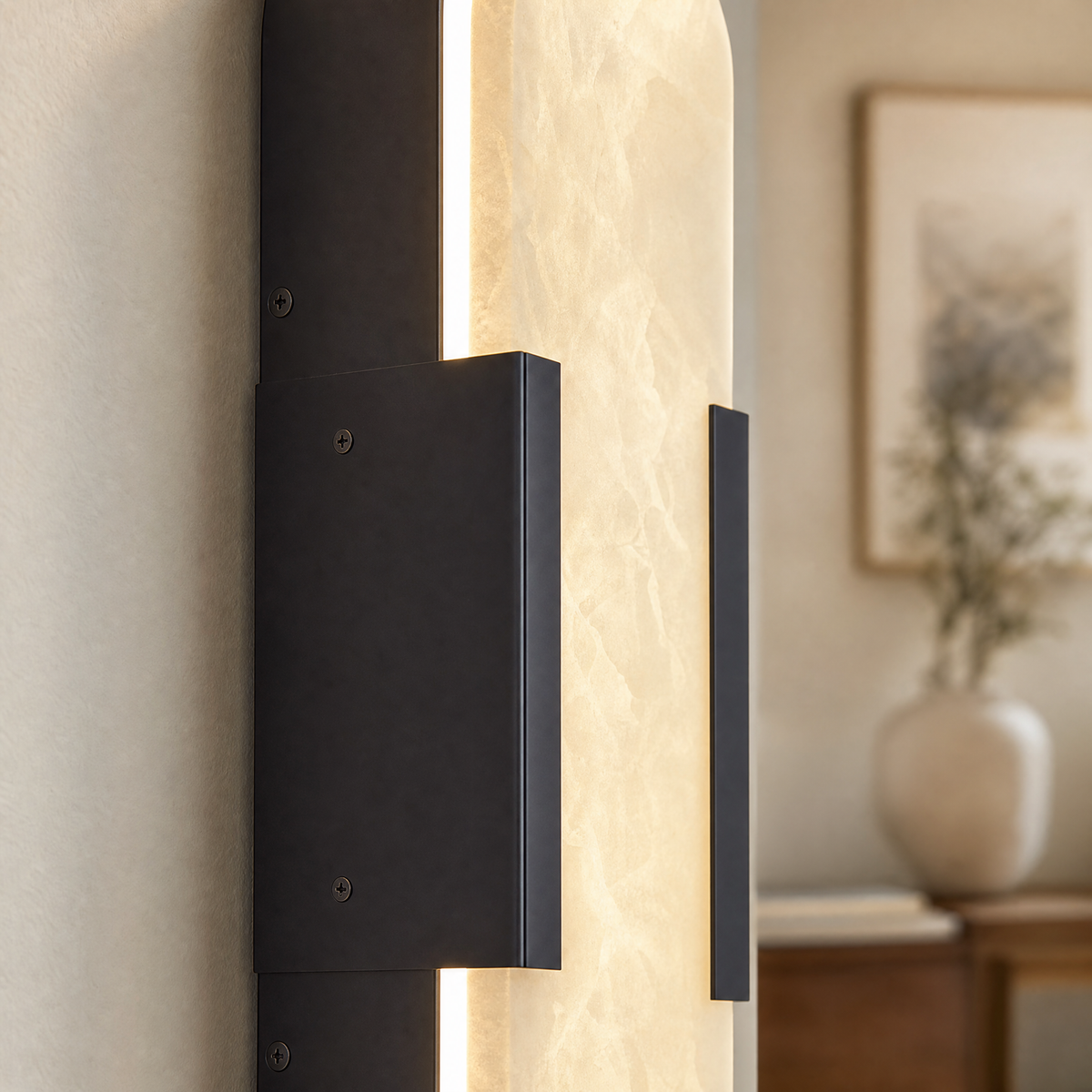 20'' Natural Alabaster Wall Sconces (Set of 2)