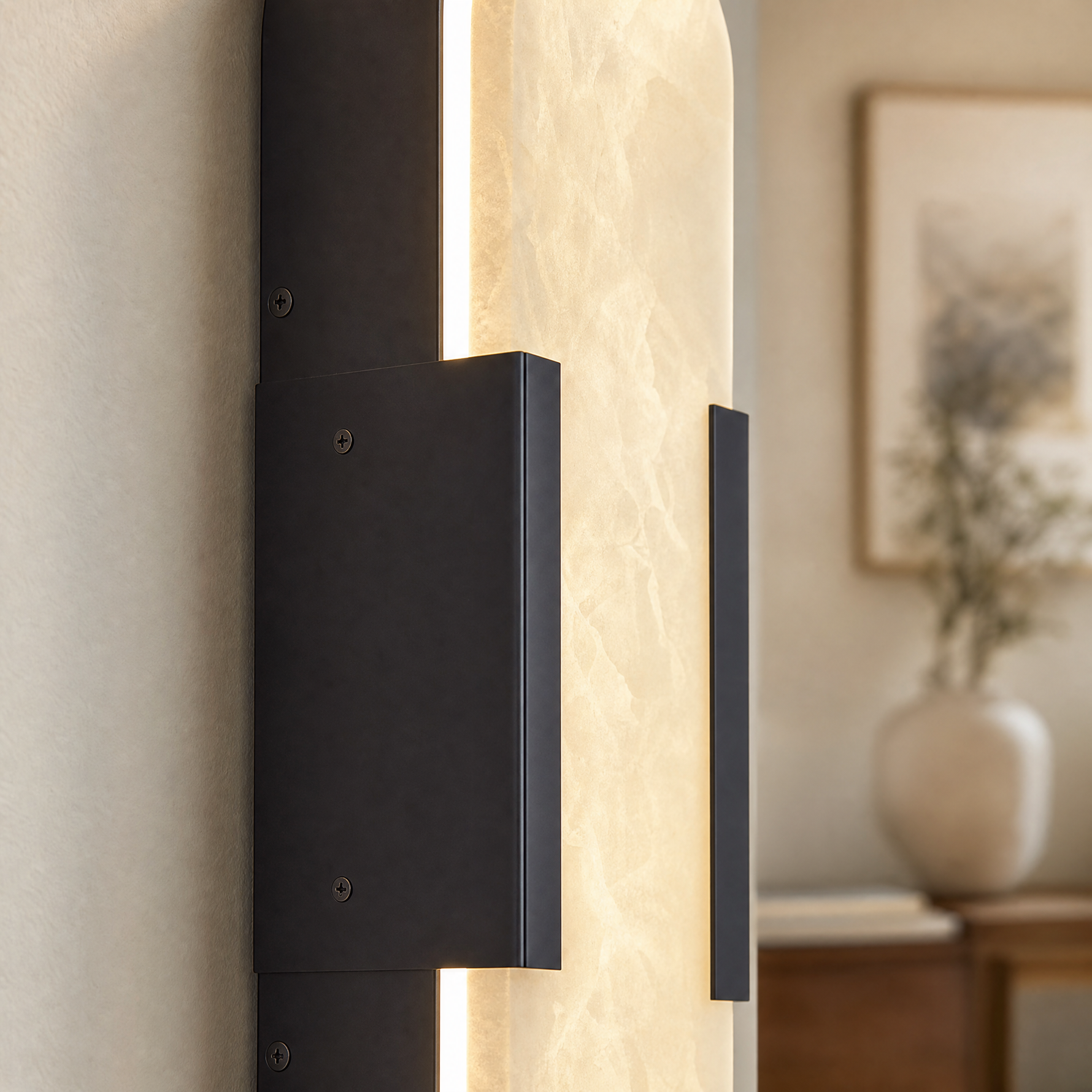 20'' Natural Alabaster Wall Sconces (Set of 2)