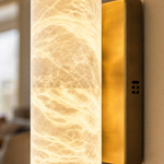 20" Natural Spanish Alabaster Wall Sconce