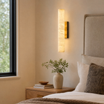 20" Natural Spanish Alabaster Wall Sconce
