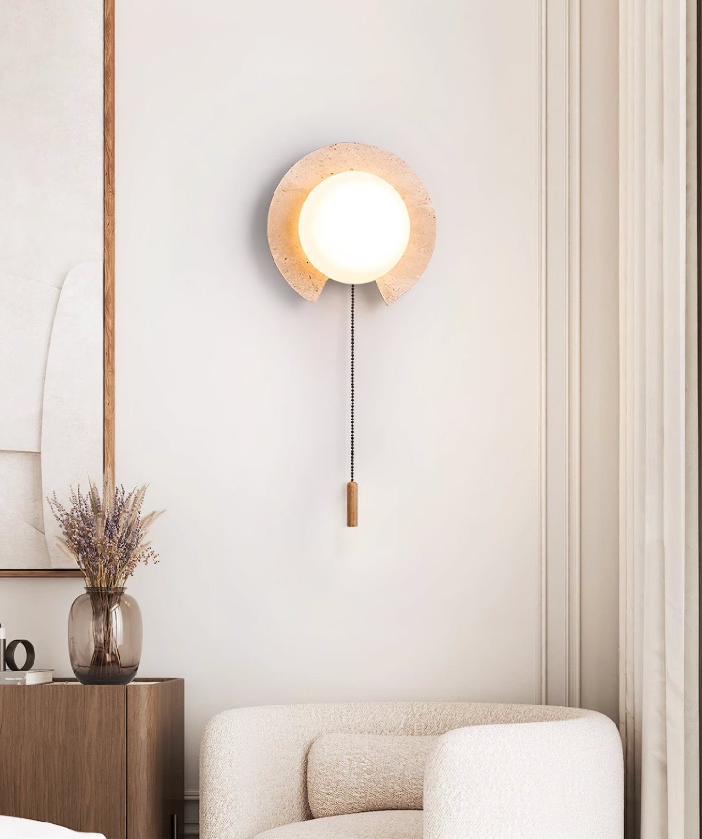 Solclip Travertine Wall Light - YIOSI