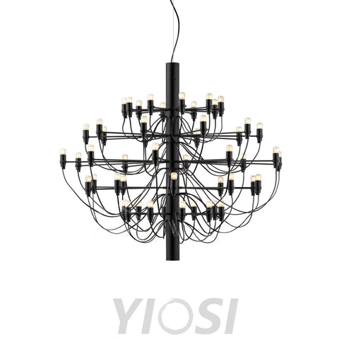 2097 Mid-Century Retro Candle Chandelier with 18/30/50/75 heads - Candle-1-Yiosilamp