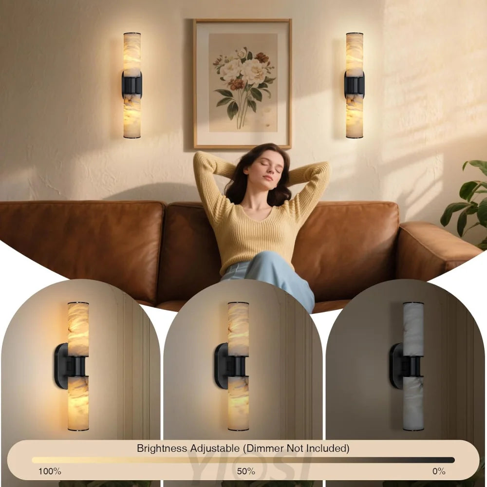 22.2’’ Alabaster Wall Sconce