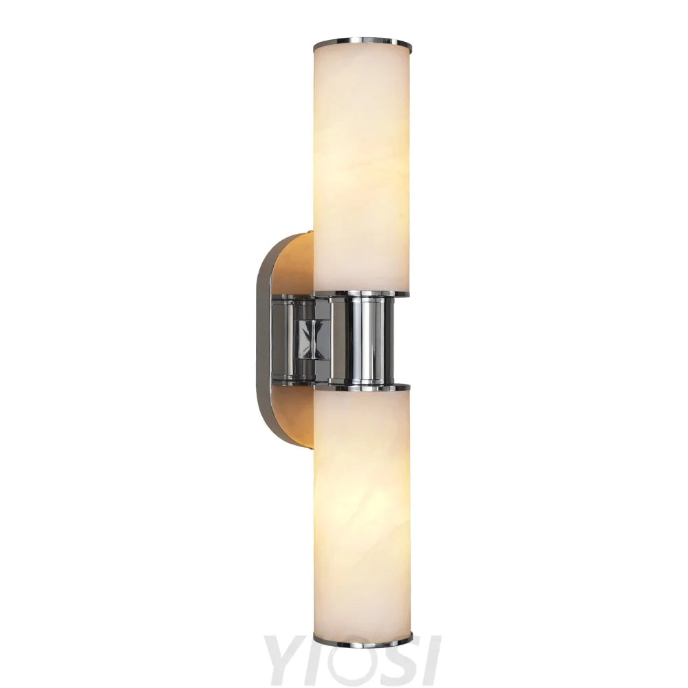 22.2’’ Alabaster Wall Sconce Nickel